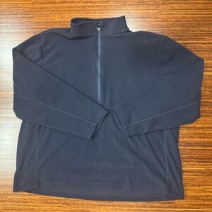 Lands End navy lightweight quarter zip fleece jacket XXL excellent condition